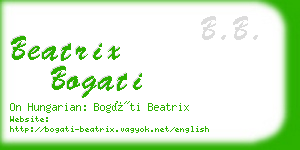 beatrix bogati business card